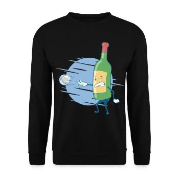 Boules de Boccia Boules de Boules de Boules de Boules de Boccia Tenue de pétanque - Sweat-shirt Unisexe - noir - Devant - Alina (178cm) & Michal (187cm)