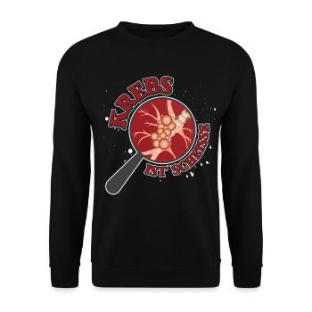 Krebs ist Scheiße Motiv für Gesundheit & Hoffnung - Unisex Pullover - Schwarz - Vorne - Alina (178cm) & Michal (187cm)