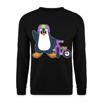 Vélo Pingouin - Sweat-shirt Unisexe - noir - Devant - Alina (178cm) & Michal (187cm)
