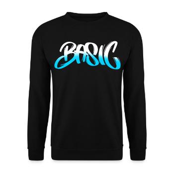 BASIC Graffiti Gradient - Unisex Pullover - Schwarz - Vorne - Alina (178cm) & Michal (187cm)