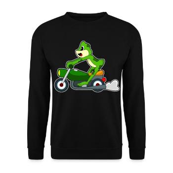 Frog Motorcycle - Unisex Sweatshirt - black - Front - Alina (178cm) & Michal (187cm)