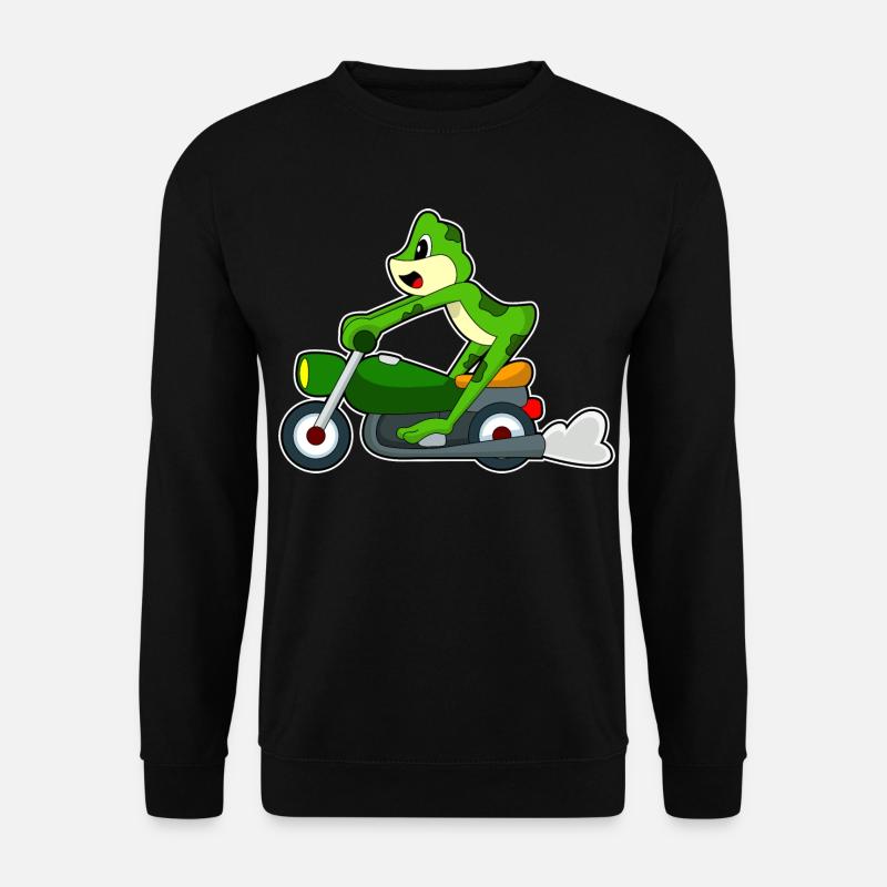Frosch Motorrad - Unisex Pullover - Schwarz