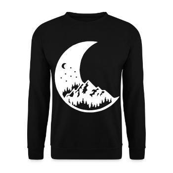 The moon and the white mountain - Unisex Sweatshirt - black - Front - Alina (178cm) & Michal (187cm)