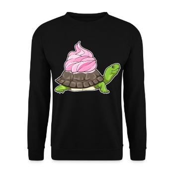 Turtle Frosting - Unisex Sweatshirt - black - Front - Alina (178cm) & Michal (187cm)