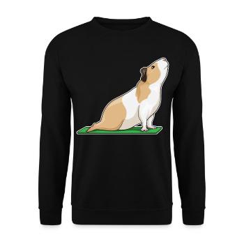 Gymnastique de fitness yoga cochon d’Inde - Sweat-shirt Unisexe - noir - Devant - Alina (178cm) & Michal (187cm)