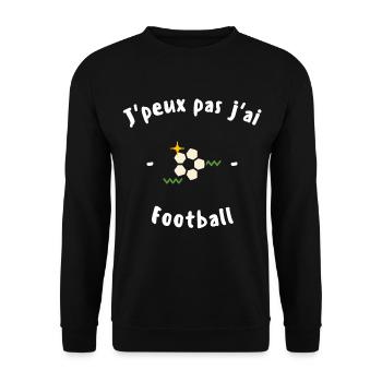 J peux pas j ai Football - Sweat-shirt Unisexe - noir - Devant - Alina (178cm) & Michal (187cm)