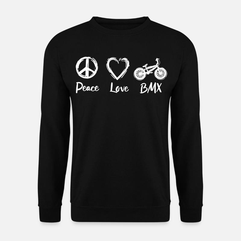 Peace Love BMX - Unisex Pullover - Schwarz