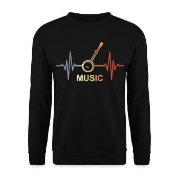 Music Heart palpitations - Unisex Sweatshirt - black - Front - Alina (178cm) & Michal (187cm)