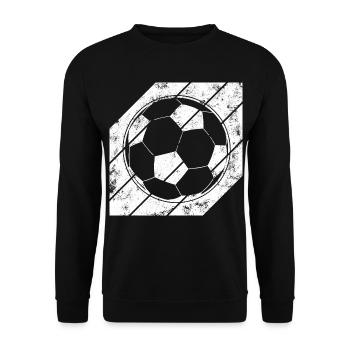 Football Sketch - Unisex Sweatshirt - black - Front - Alina (178cm) & Michal (187cm)