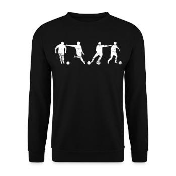 Footballer - Unisex Sweatshirt - black - Front - Alina (178cm) & Michal (187cm)