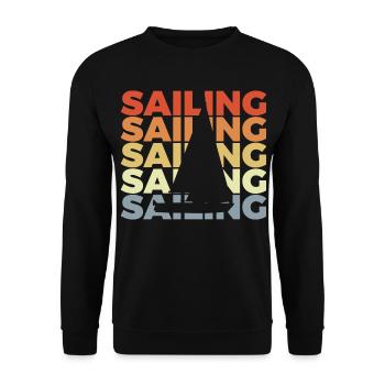 Vintage Sailing - Unisex Sweatshirt - black - Front - Alina (178cm) & Michal (187cm)