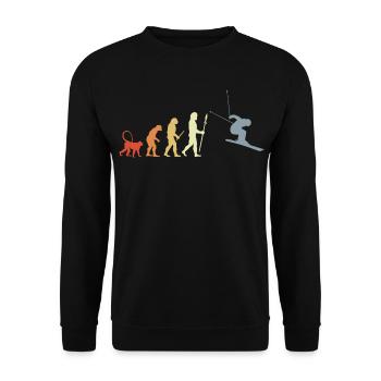 Développement d’un skieur - Sweat-shirt Unisexe - noir - Devant - Alina (178cm) & Michal (187cm)