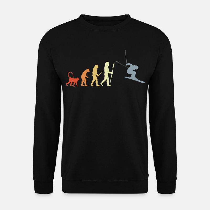 Entwicklung eines Skifahrers - Unisex Pullover - Schwarz