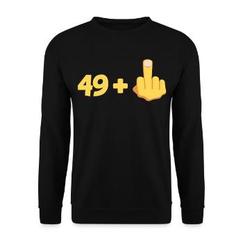 Zum 50-jährigen Jubiläum, zum 50. Geburtstag - Unisex Pullover - Schwarz - Vorne - Alina (178cm) & Michal (187cm)