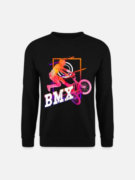 BMX Fahrrad Biker Stunt Trick Freestyle Sport - Unisex Pullover - Schwarz