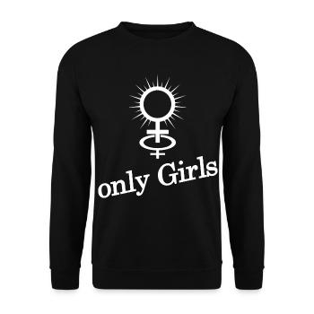seulement pour les femmes - Maîtresse lesbienne - Sweat-shirt Unisexe - noir - Devant - Alina (178cm) & Michal (187cm)