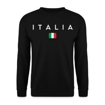 Drapeau de l’Italie, fierté italienne - Sweat-shirt Unisexe - noir - Devant - Alina (178cm) & Michal (187cm)