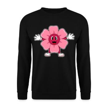 Fleur drôle - Sweat-shirt Unisexe - noir - Devant - Alina (178cm) & Michal (187cm)
