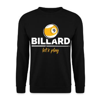 billard poule 9 que ball Logo Club Team Cup - Sweat-shirt Unisexe - noir - Devant - Alina (178cm) & Michal (187cm)