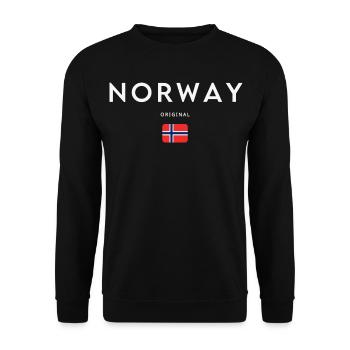 Norwegian flag, Norwegian pride - Unisex Sweatshirt - black - Front - Alina (178cm) & Michal (187cm)