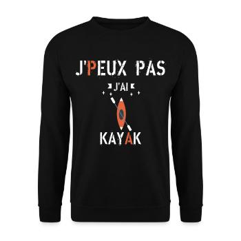 J Peux Pas J Ai kayak - Sweat-shirt Unisexe - noir - Devant - Alina (178cm) & Michal (187cm)