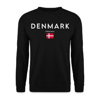 Flag of Denmark - Unisex Sweatshirt - black - Front - Alina (178cm) & Michal (187cm)
