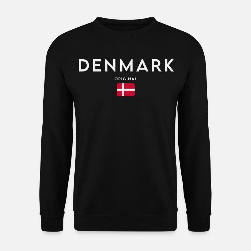 Drapeau du Danemark, fierté danoise - Sweat-shirt Unisexe - noir