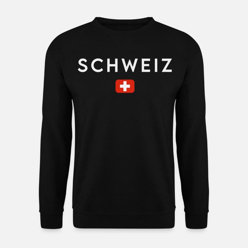 Flagge der Schweiz, Schweizer Stolz - Unisex Pullover - Schwarz
