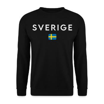 Flagge von Schweden, schwedischer Stolz - Unisex Pullover - Schwarz - Vorne - Alina (178cm) & Michal (187cm)