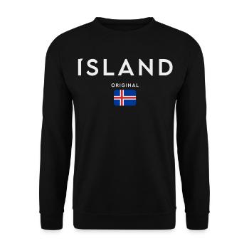 Drapeau de l’Islande, fierté islandaise - Sweat-shirt Unisexe - noir - Devant - Alina (178cm) & Michal (187cm)
