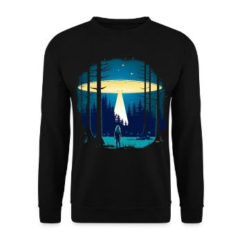 Flying saucer - Unisex Sweatshirt - black - Front - Alina (178cm) & Michal (187cm)