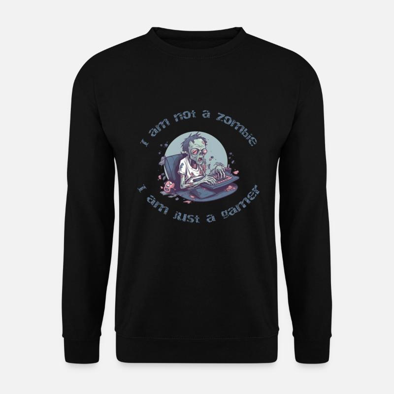 Ich bin kein Zombie, ich bin Gamer - Unisex Pullover - Schwarz