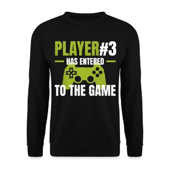 Player 3 enters the game - Unisex Sweatshirt - black - Front - Alina (178cm) & Michal (187cm)