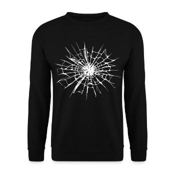 Verre brisé - Sweat-shirt Unisexe - noir - Devant - Alina (178cm) & Michal (187cm)