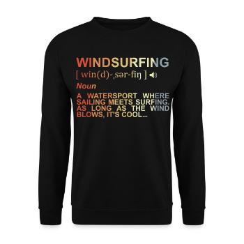 Windsurfing Meaning - Unisex Sweatshirt - black - Front - Alina (178cm) & Michal (187cm)