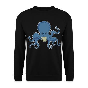 Chope pieuvre - Sweat-shirt Unisexe - noir - Devant - Alina (178cm) & Michal (187cm)