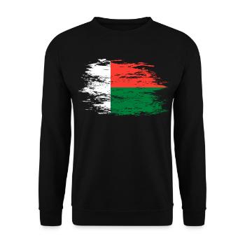 Drapeau de Madagascar utilisé - Sweat-shirt Unisexe - noir - Devant - Alina (178cm) & Michal (187cm)