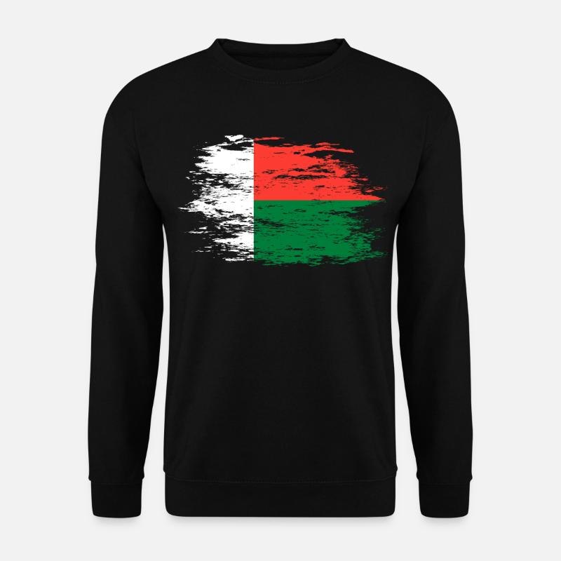 Madagascar flag used - Unisex Sweatshirt - black