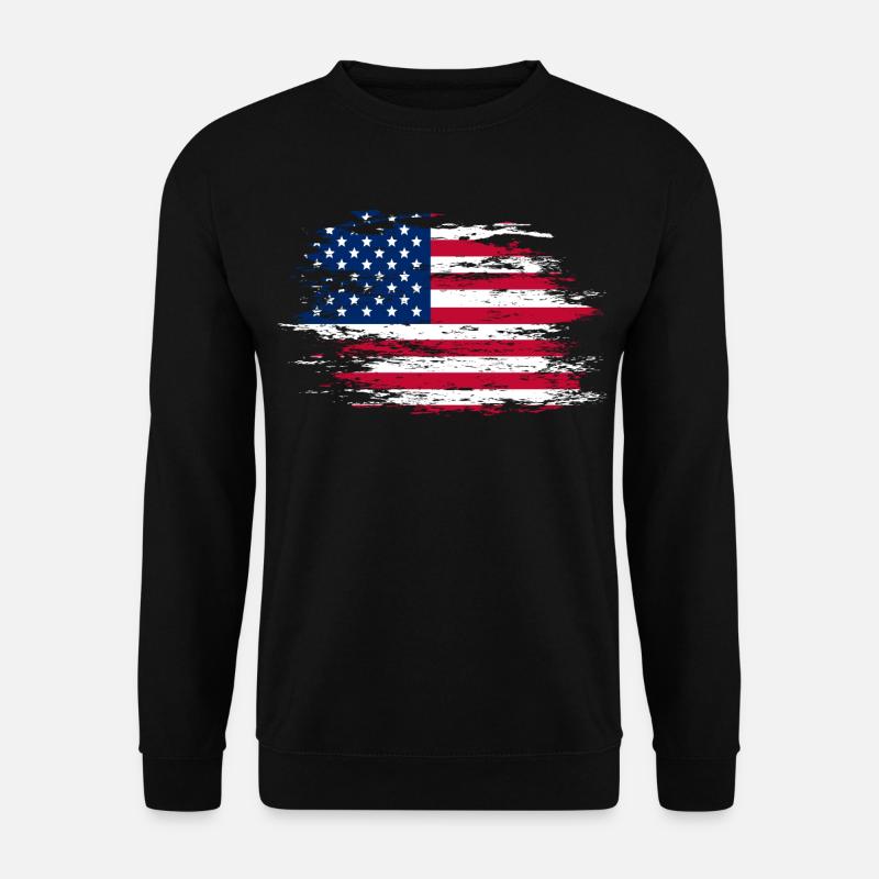 USA Flagge used - Unisex Pullover - Schwarz
