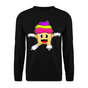 Cupcake Eislaufen Schlittschuhe - Unisex Sweatshirt - black - Front - Alina (178cm) & Michal (187cm)