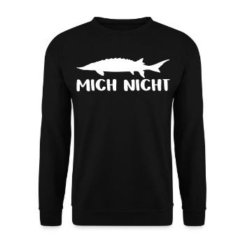 Stör mich nicht - Störsilhouette mit Spruch - Unisex Pullover - Schwarz - Vorne - Alina (178cm) & Michal (187cm)
