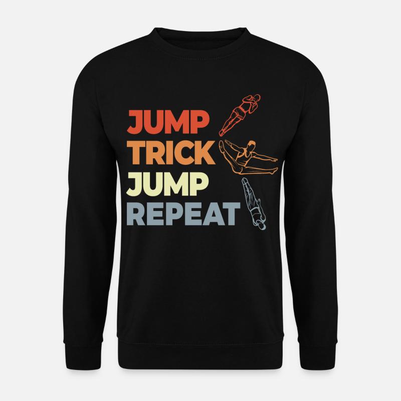 Trampolinspringen Vintage Look - Unisex Pullover - Schwarz