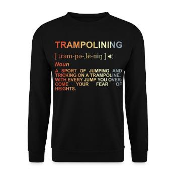 Trampolinspringen Definition - Unisex Pullover - Schwarz - Vorne - Alina (178cm) & Michal (187cm)