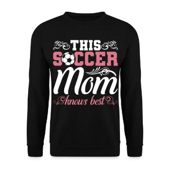 Maman de soccer - Sweat-shirt Unisexe - noir - Devant - Alina (178cm) & Michal (187cm)