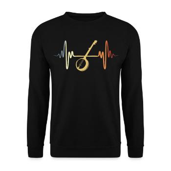 Retro Banjo - Unisex Sweatshirt - black - Front - Alina (178cm) & Michal (187cm)