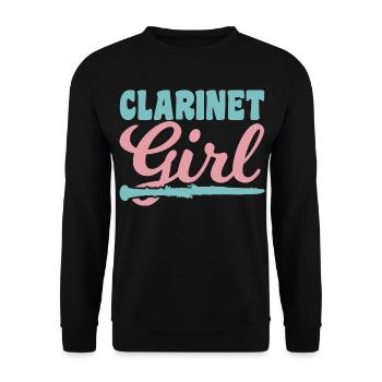 Clarinet player - Unisex Sweatshirt - black - Front - Alina (178cm) & Michal (187cm)