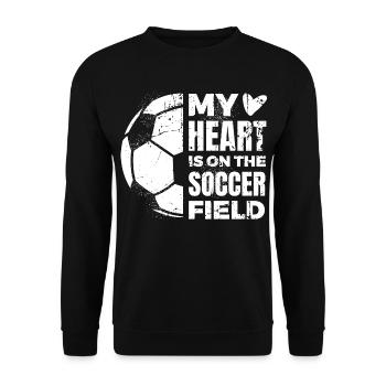 Football Lover Quote - Unisex Sweatshirt - black - Front - Alina (178cm) & Michal (187cm)