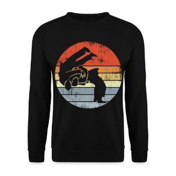 Judo Fighter Sketch - Unisex Sweatshirt - black - Front - Alina (178cm) & Michal (187cm)