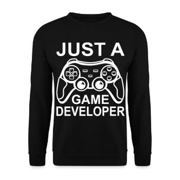 Funny game developer - Unisex Sweatshirt - black - Front - Alina (178cm) & Michal (187cm)