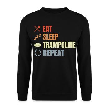 Trampolinspringen Routine - Unisex Pullover - Schwarz - Vorne - Alina (178cm) & Michal (187cm)